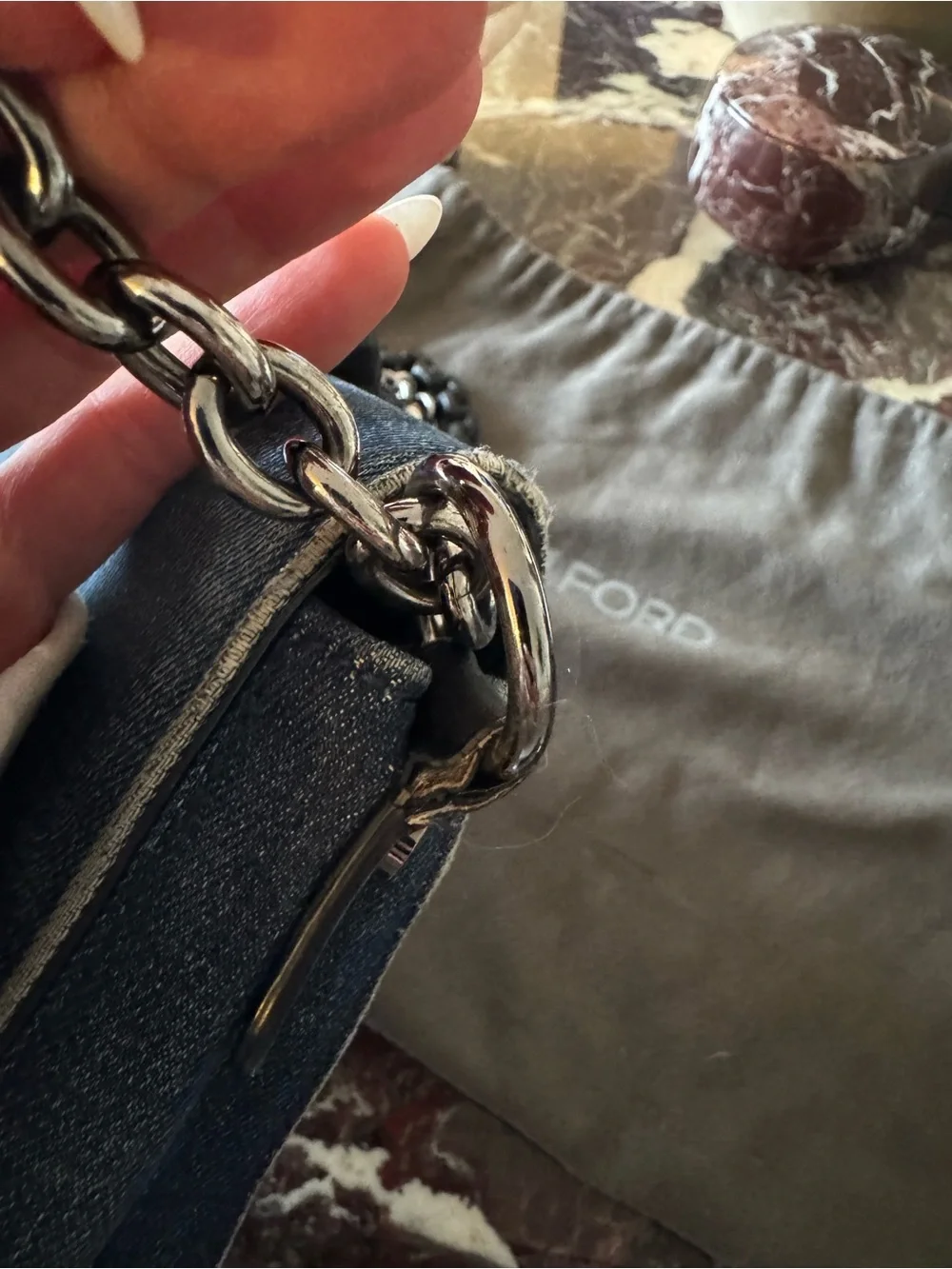 Tom Ford Natalia Denim Bag Handbag